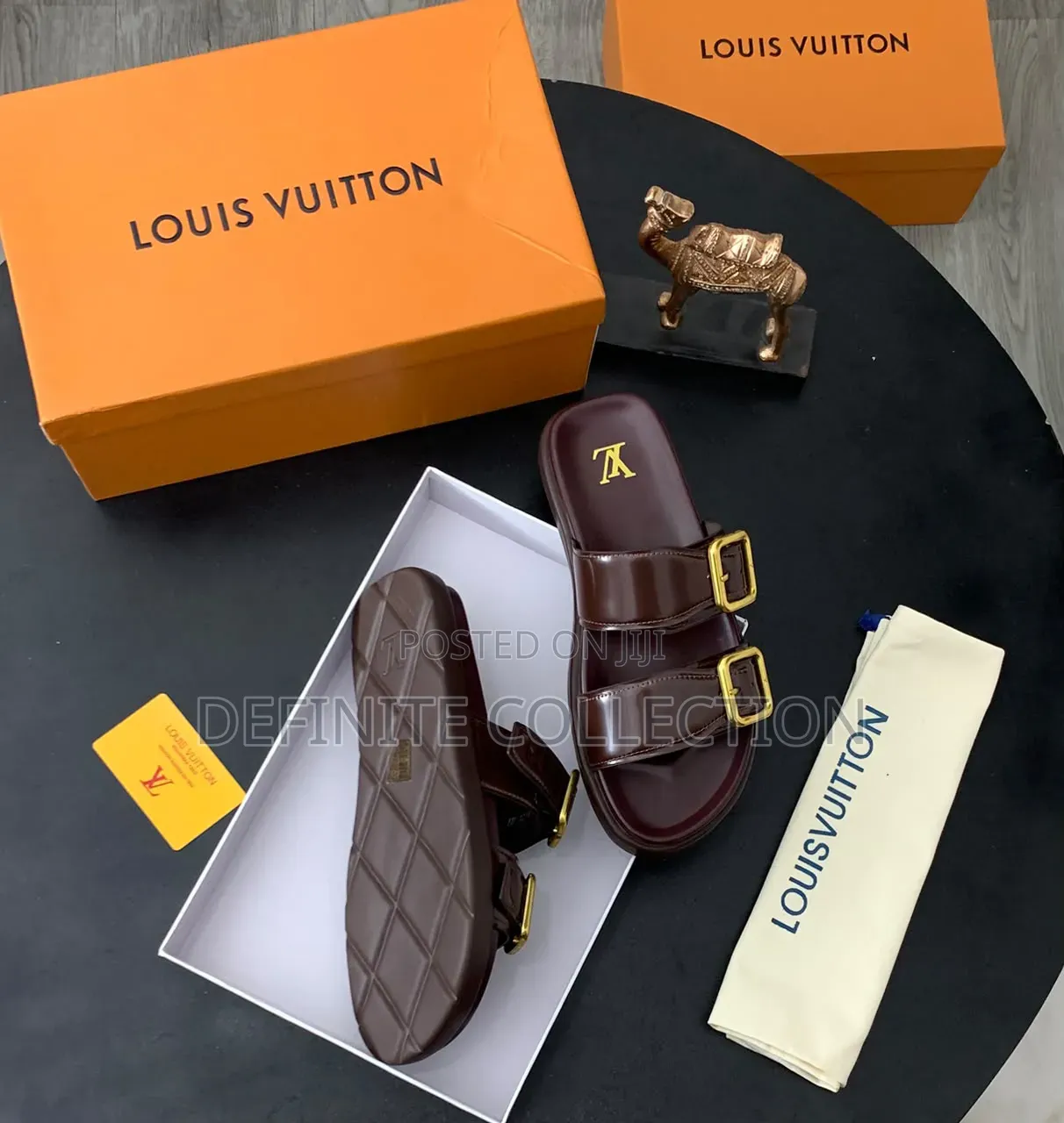 New Louis Vuitton Leather Slippers