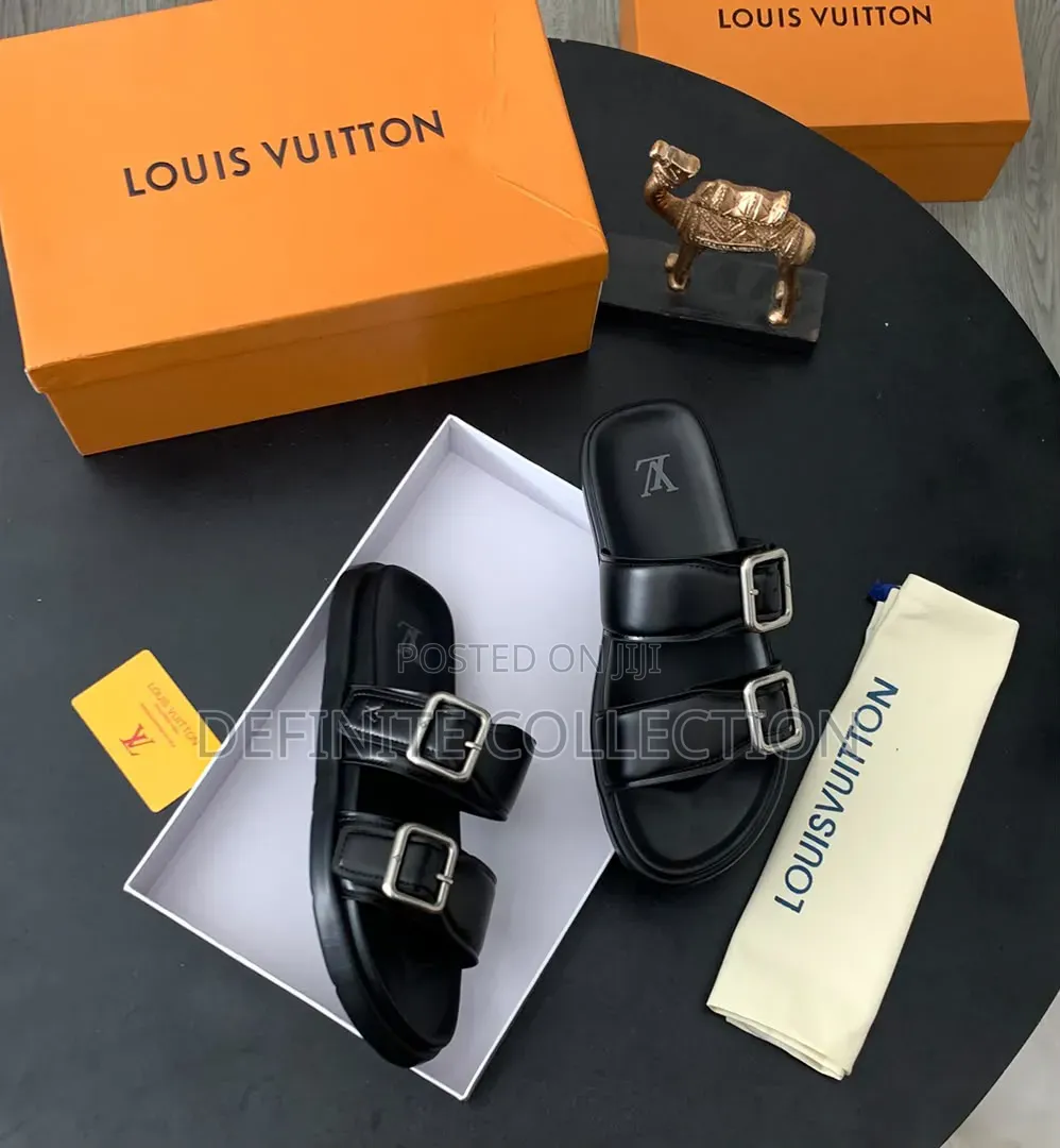 New Louis Vuitton Leather Slippers