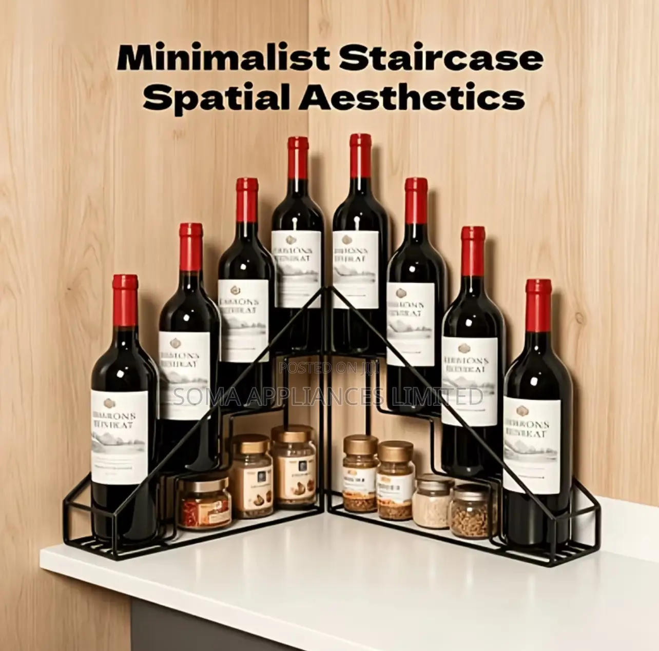 Multifunctional Stainless Steel Storage Rack for Wine, Bottles, Syrups