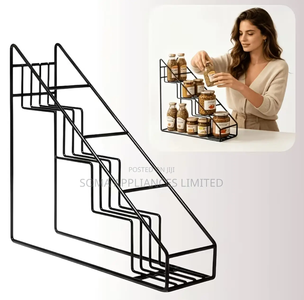 Multifunctional Stainless Steel Storage Rack for Wine, Bottles, Syrups