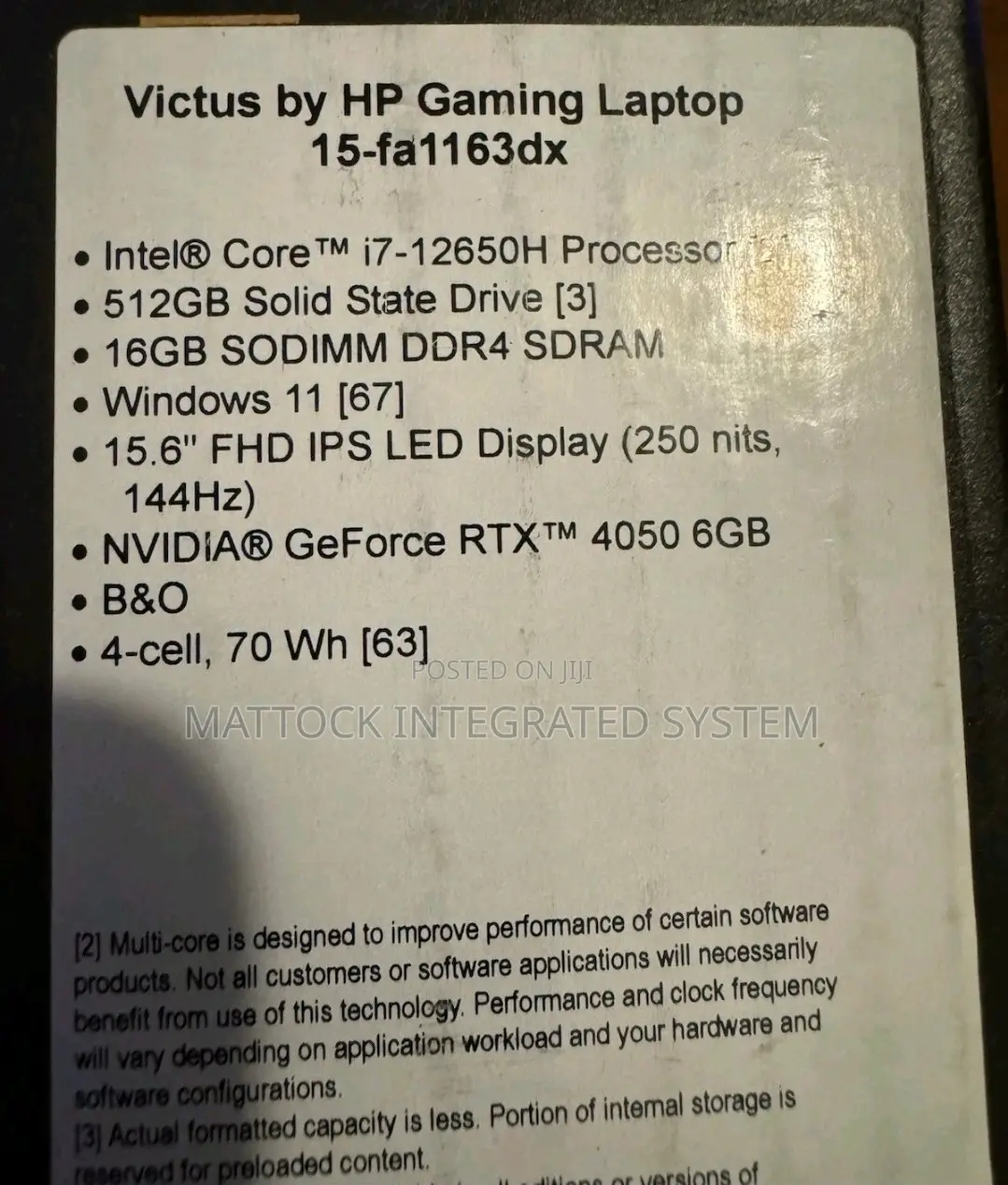 Laptop HP Victus 15 16GB Intel Core i7 SSD 512GB