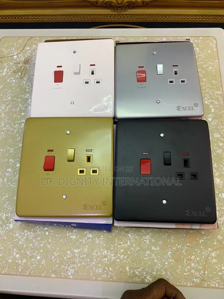 6x6cooker Control Unit With Socket – Luxury Electrical Wall Plate