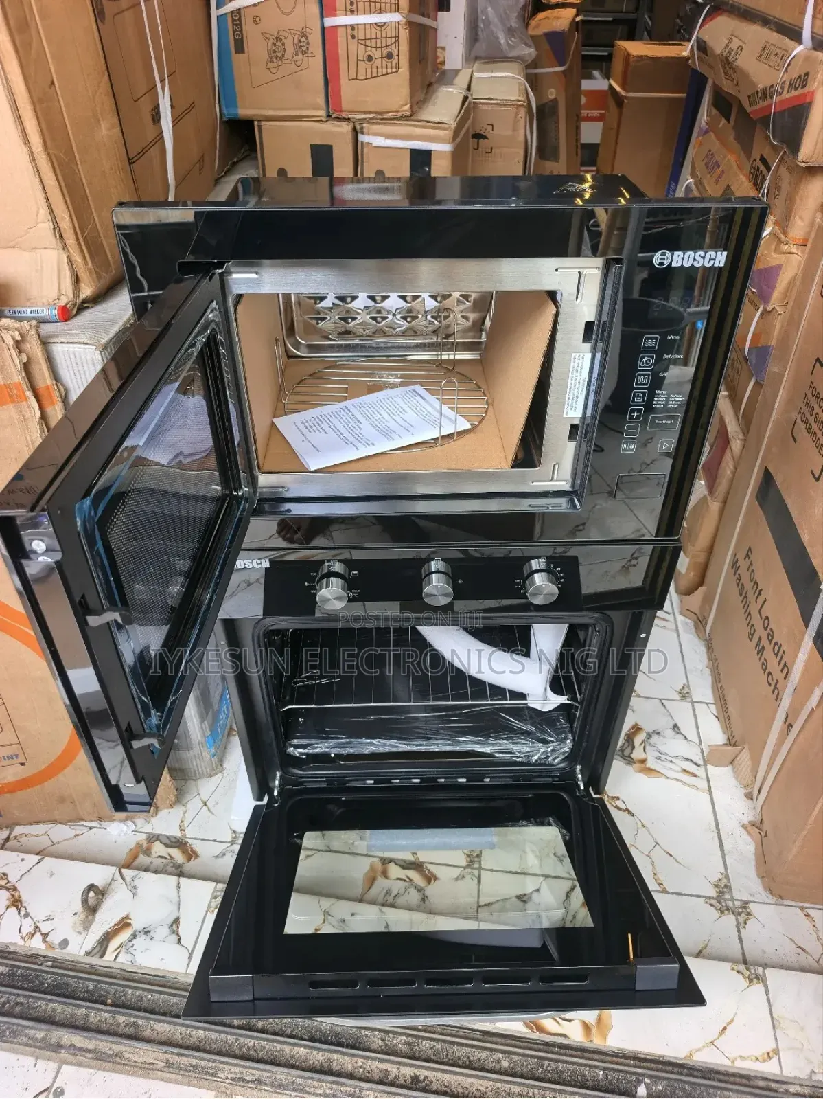 Bosch Inbuilt 75l Gas Electric Oven Built-in 25l Digital Microwave