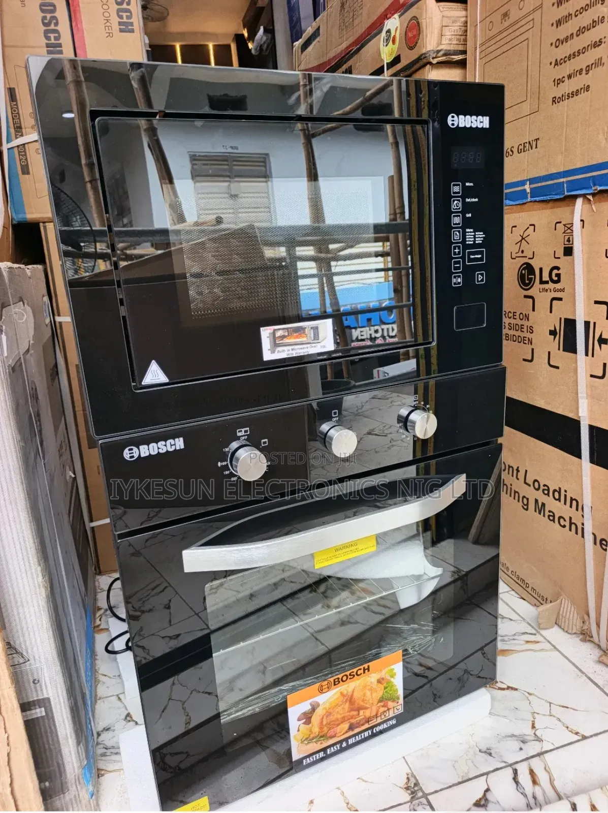 Bosch Inbuilt 75l Gas Electric Oven Built-in 25l Digital Microwave