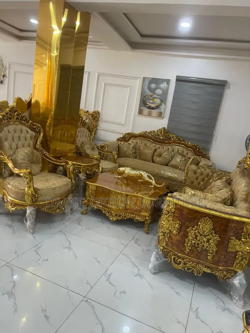 Egyptian Royal Sofa With Center Table and Sides