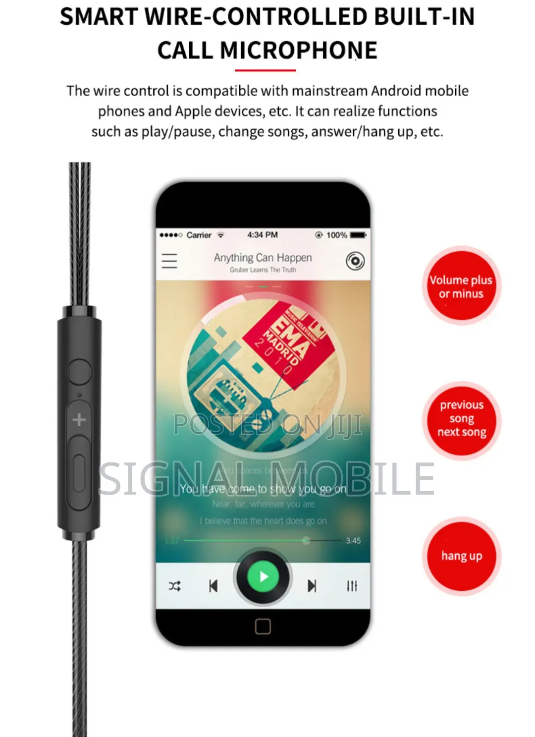 S200 In-ear Monitor Earpiece With Hd Mic