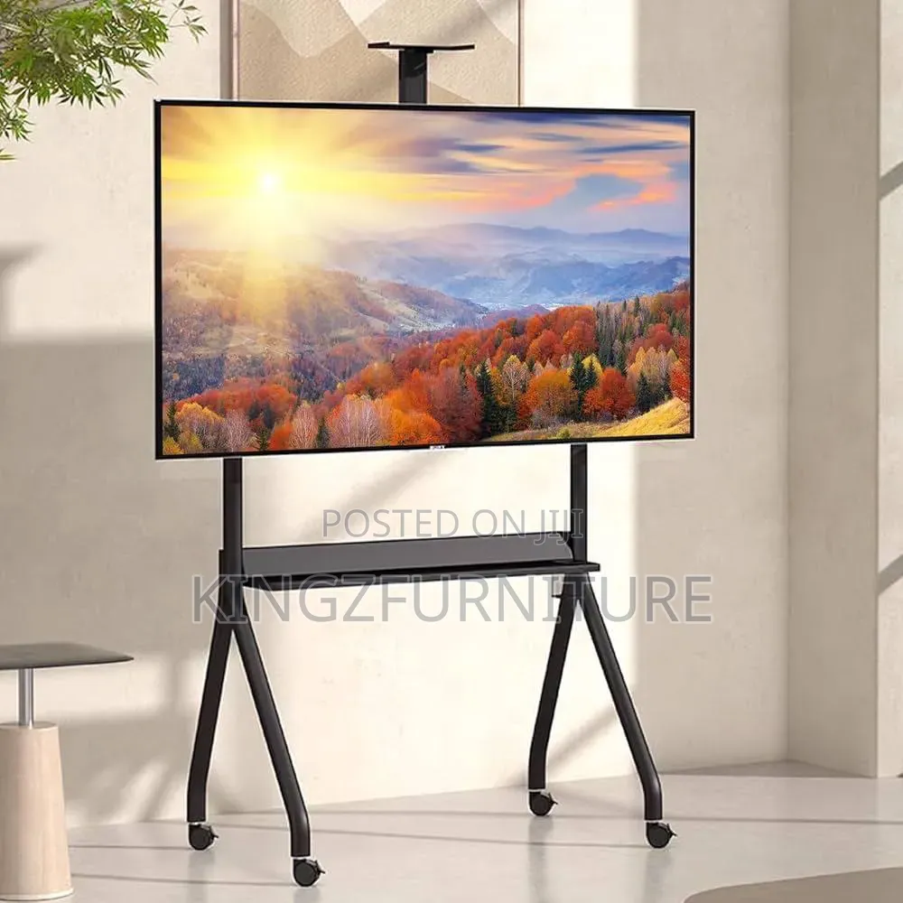 Industrial-Grade Steel Mobile Tv Cart 55 to 120 Inches