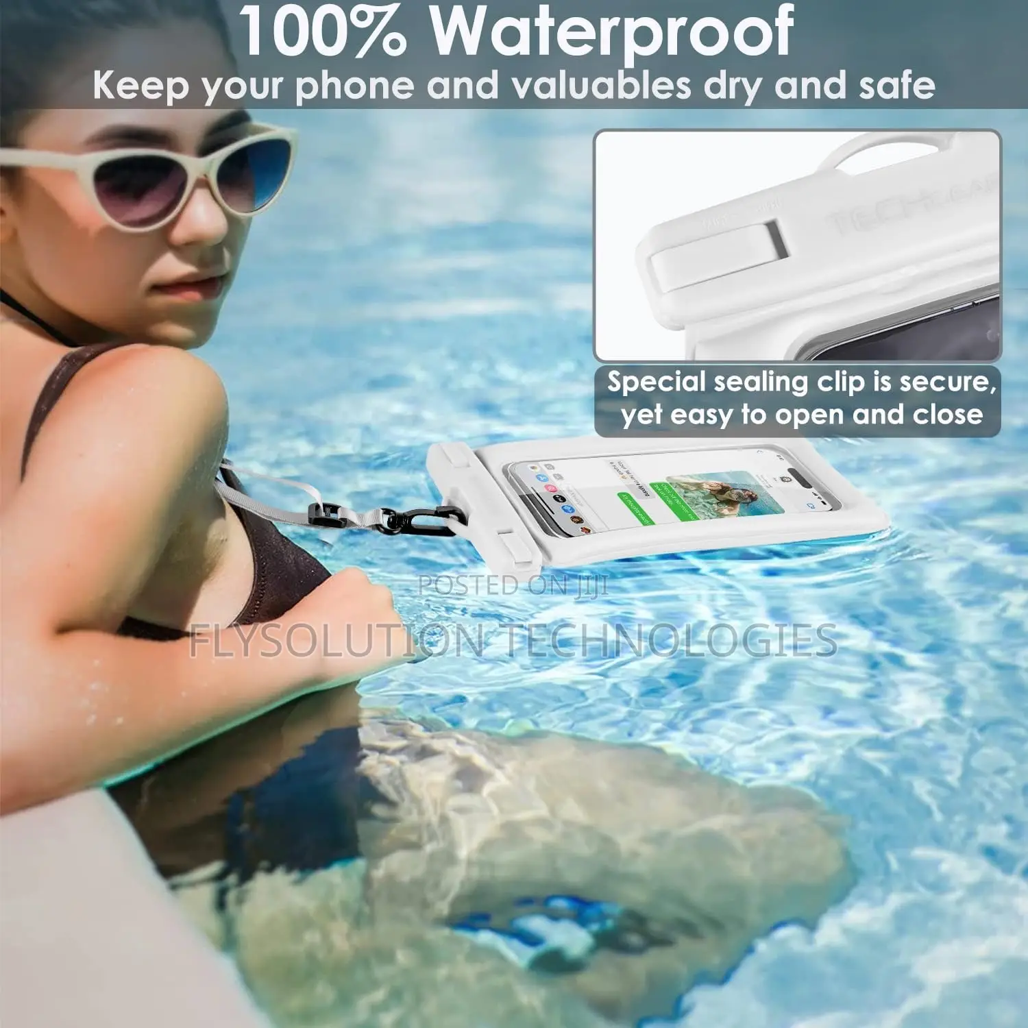 Waterproof Phone Rain Protector Pouch Dry Bag Case With Neck Lanyard