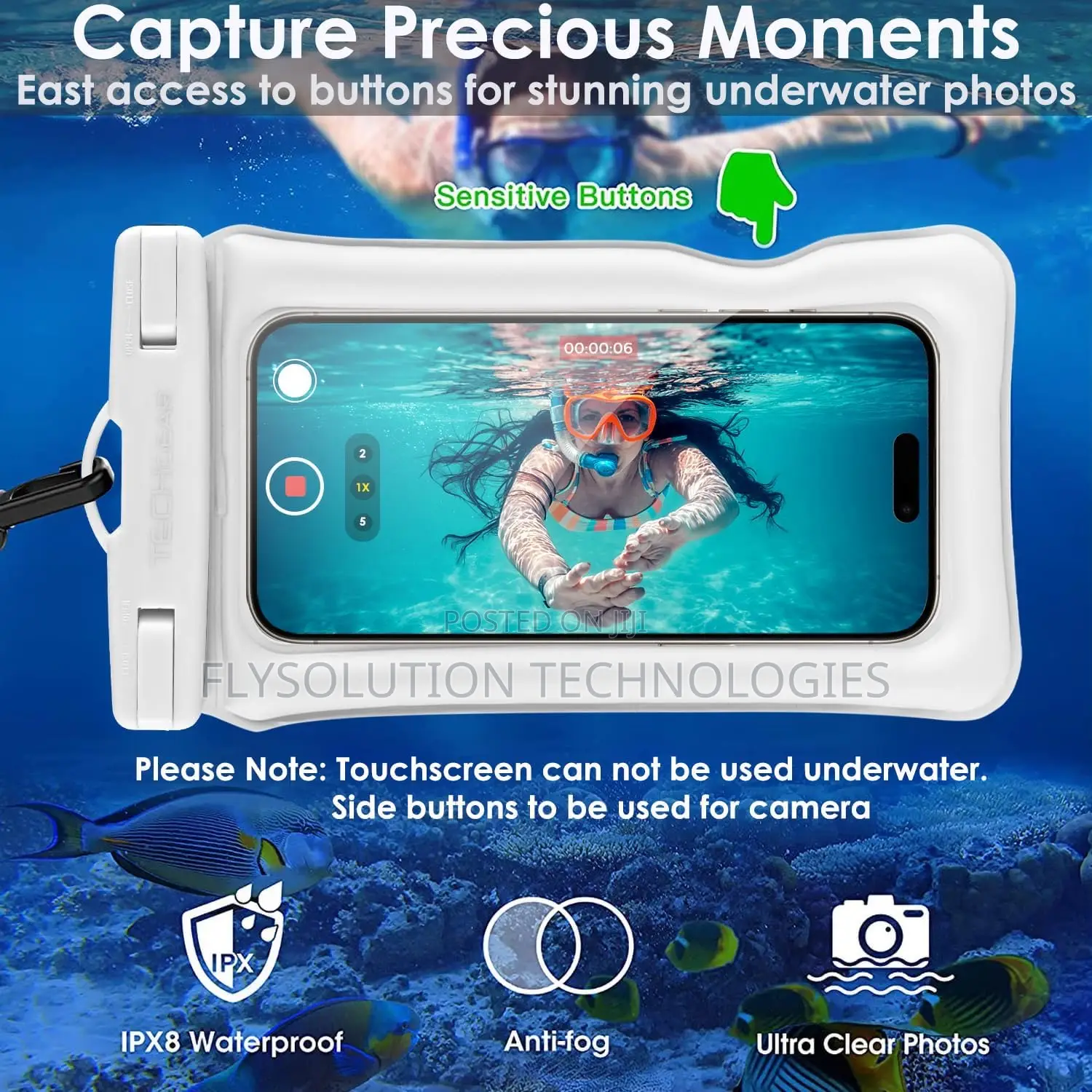 Waterproof Phone Rain Protector Pouch Dry Bag Case With Neck Lanyard