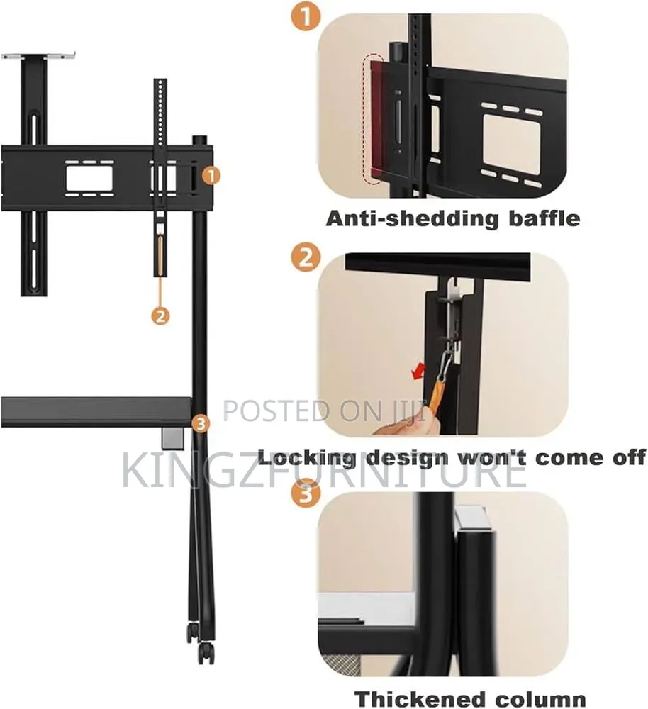 Alleyscreen R12 Heavy-Duty Mobile Tv Stand,55 to 120 Inches