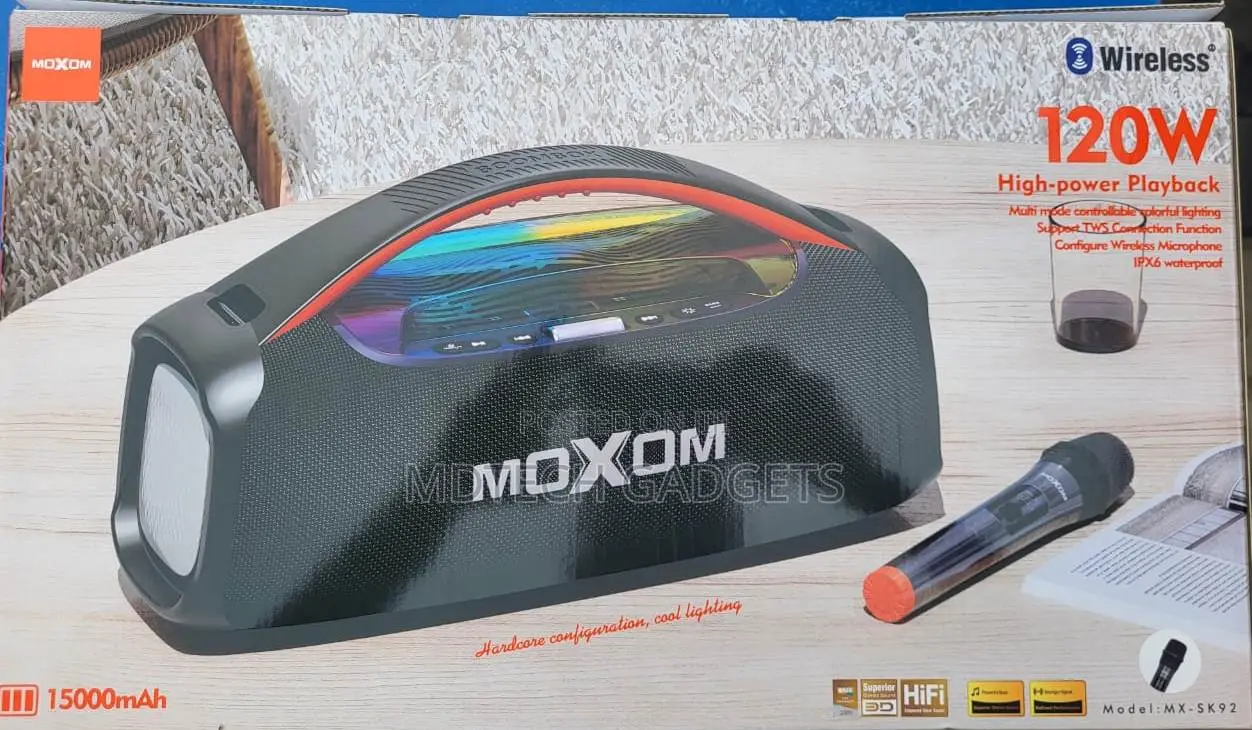 Moxom Wireless Speaker C/W Mic Mx-Sk92