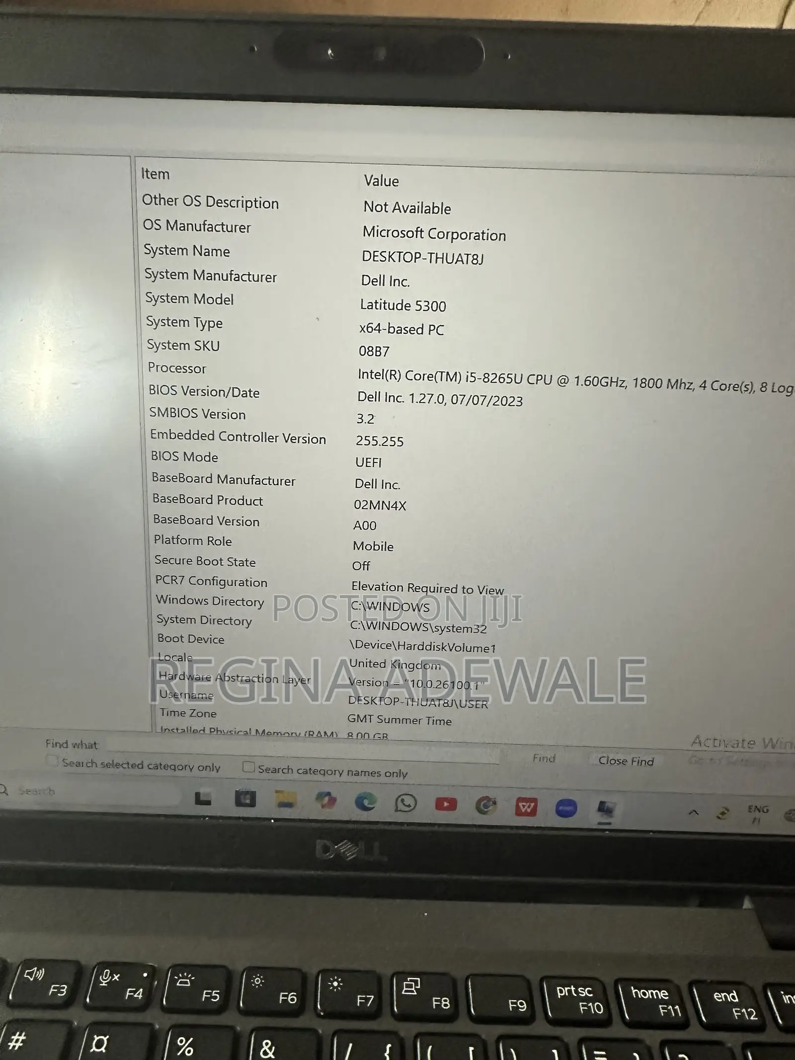 Laptop Dell Latitude 5300 256GB Intel Core i5 SSD 256GB