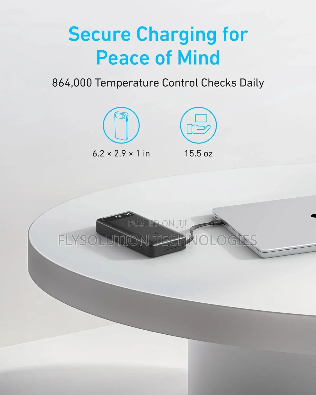 Anker Power Bank 20,000mah 87w Built-in Usb-C Cable Laptop Power Bank