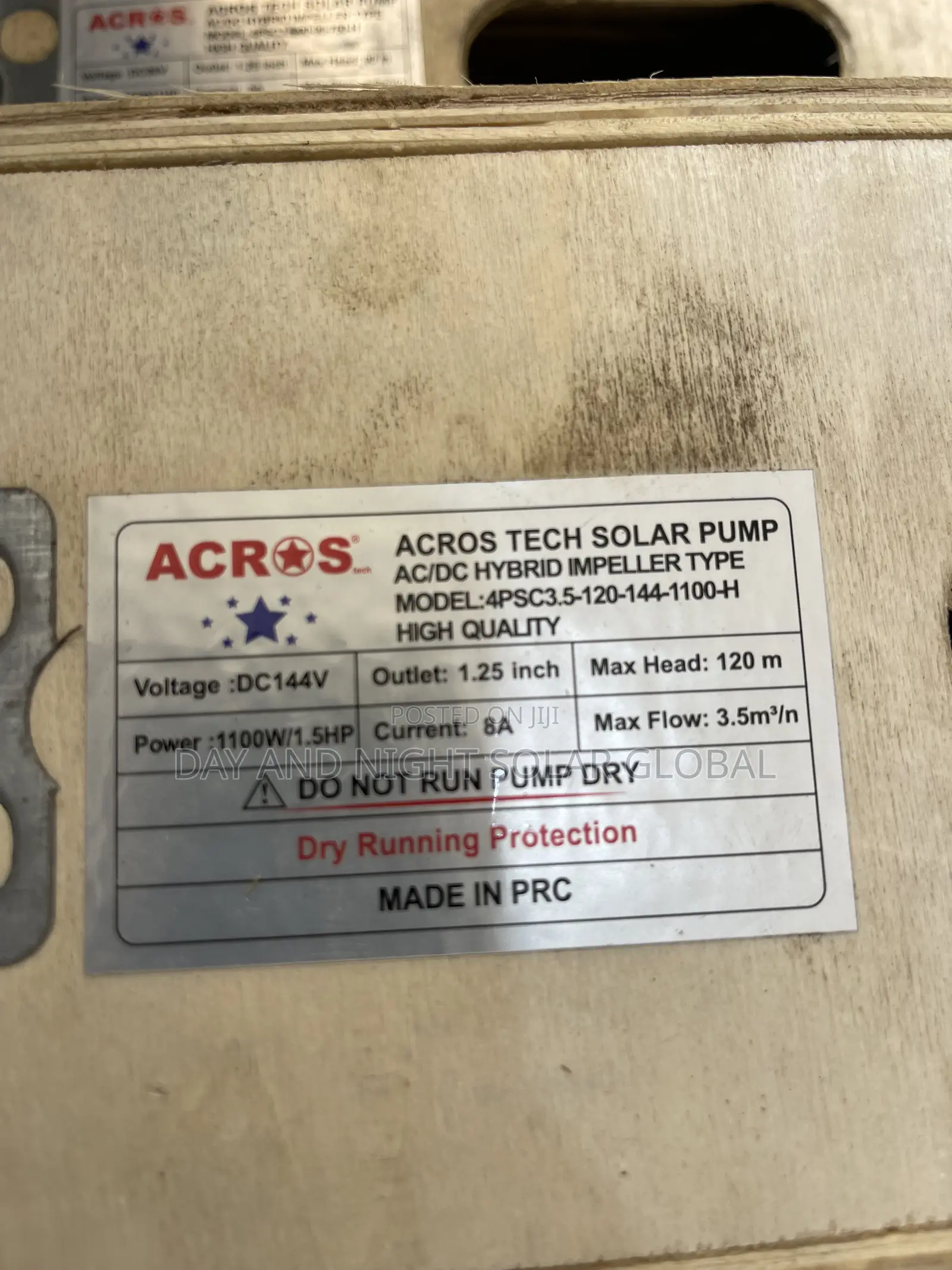 1.5hp AC/Dc Submersible Solar Sumo Water Pump