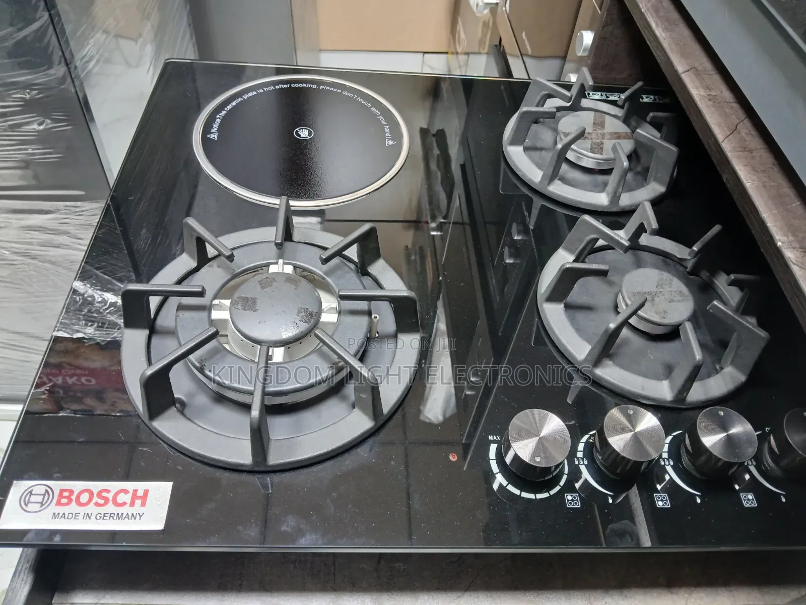High Quality Bosch Inbuilt 3 Gas 1 Electric Cooker 60x60cm Copper