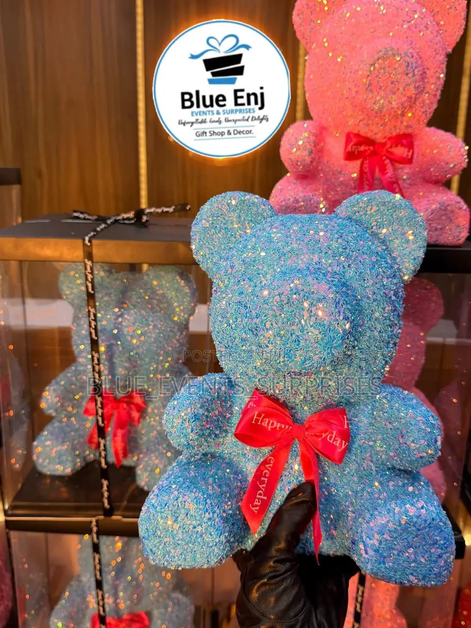Glitter Rose Like Teddy Bear 40cm