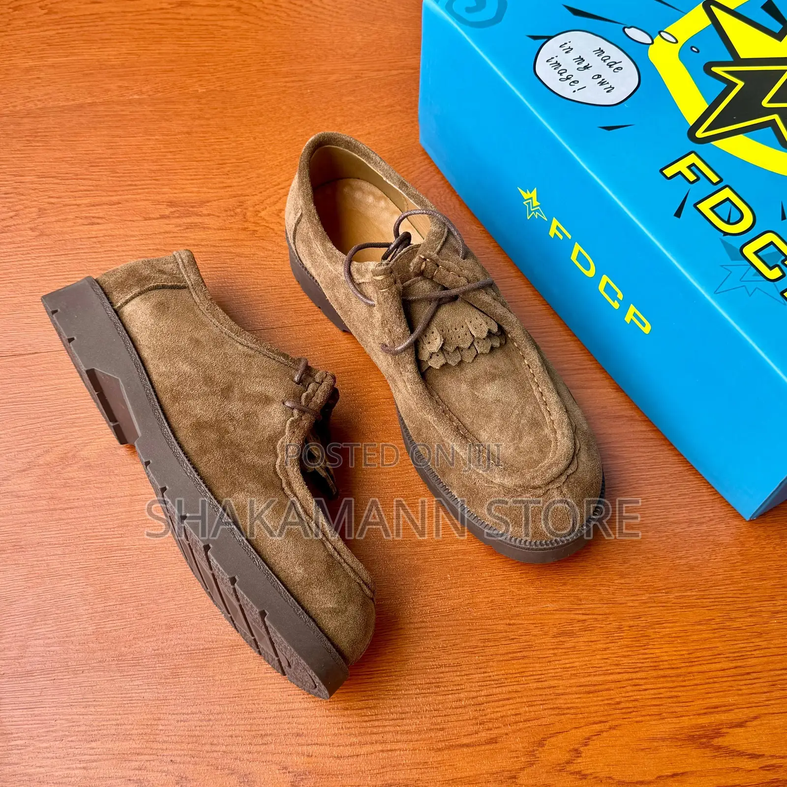Original Padror Derby Workwear Cognac Brown Suede Shoe Now Available