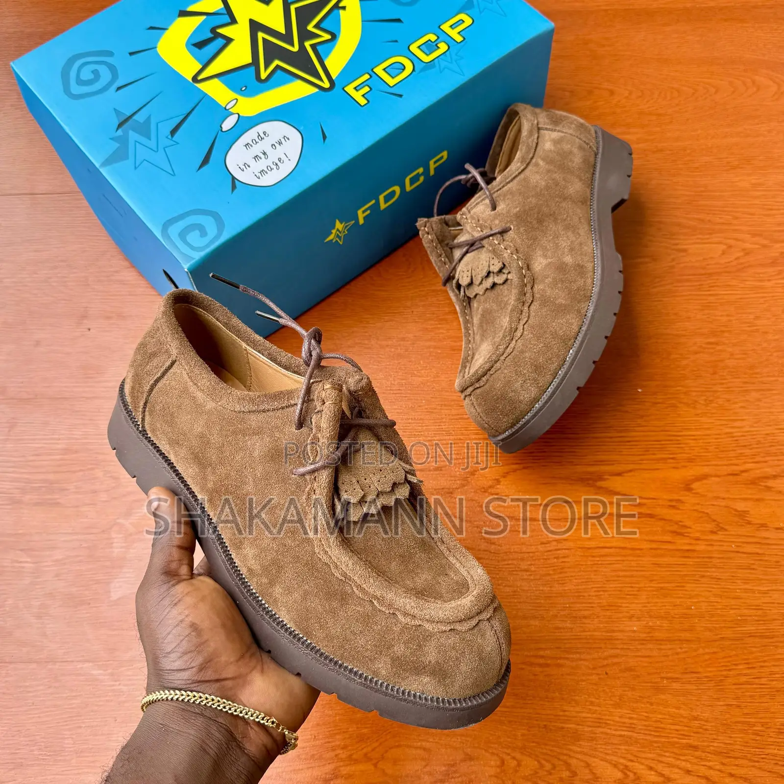 Original Padror Derby Workwear Cognac Brown Suede Shoe Now Available