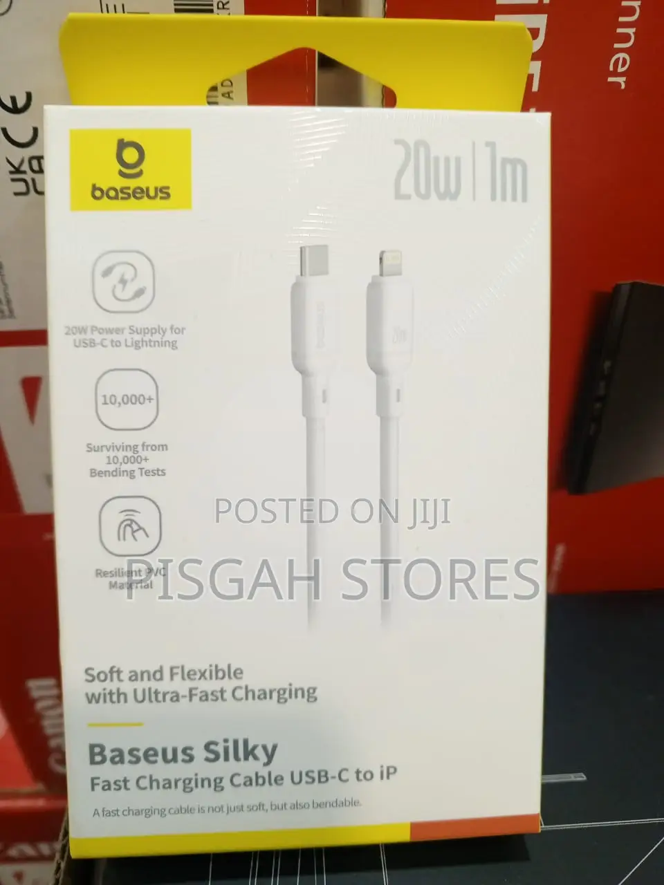 Baseus Silky Fast Charging Cable Usb-C to Ip 20w 1m Black