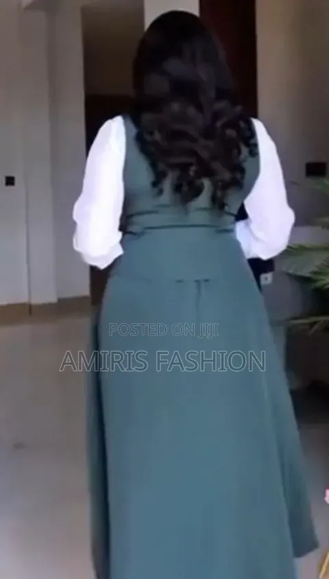 Beautiful Cooperate Long Gown With Long-Sleeved Shirt