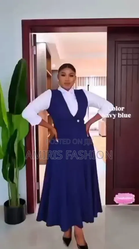 Beautiful Cooperate Long Gown With Long-Sleeved Shirt