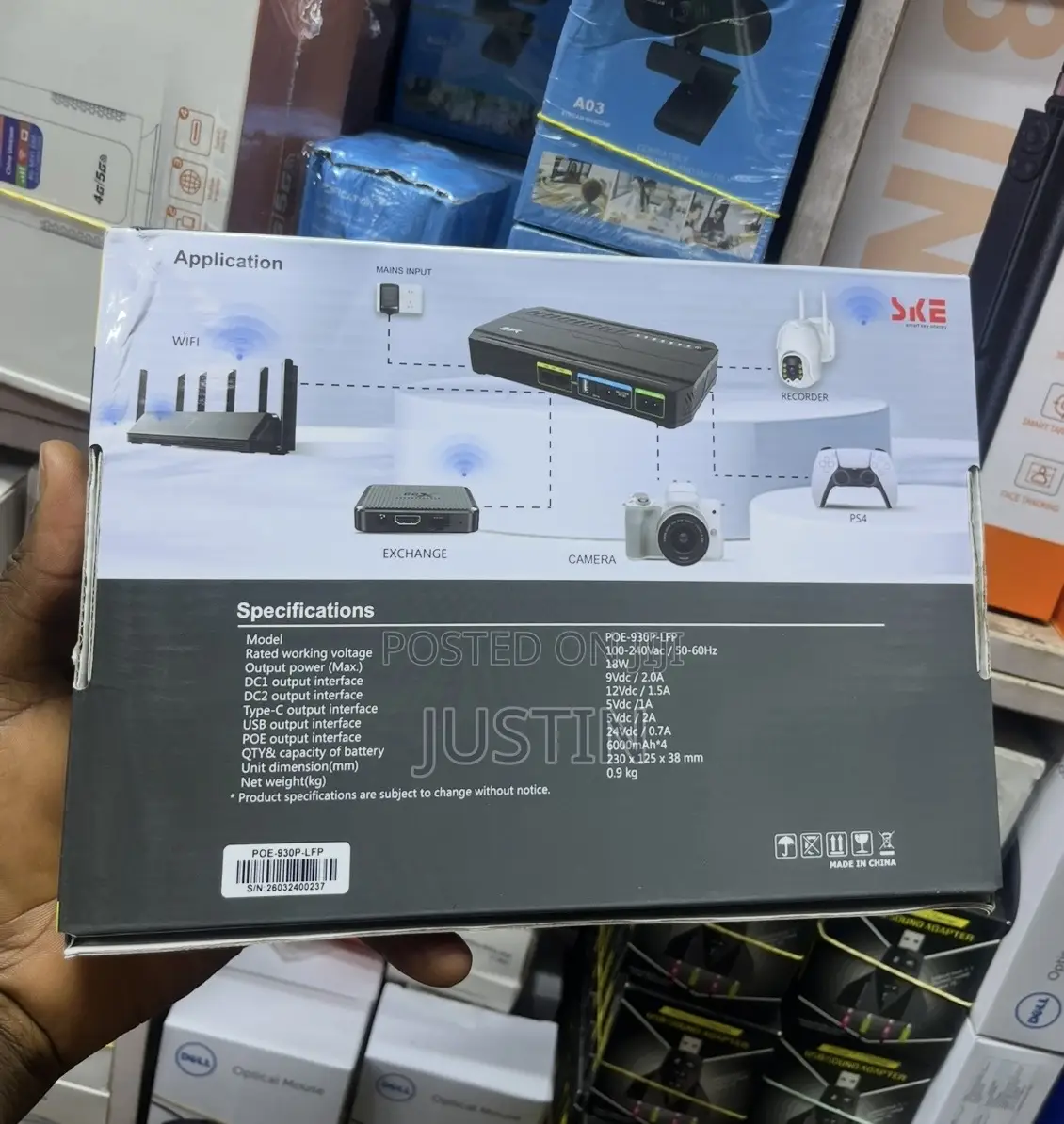 Ske Poe-930p-LFP 24000mah 18w Mini Dc Ups