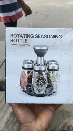 6 in 1 Round Rotating Seasoning Spice Bottle Rack