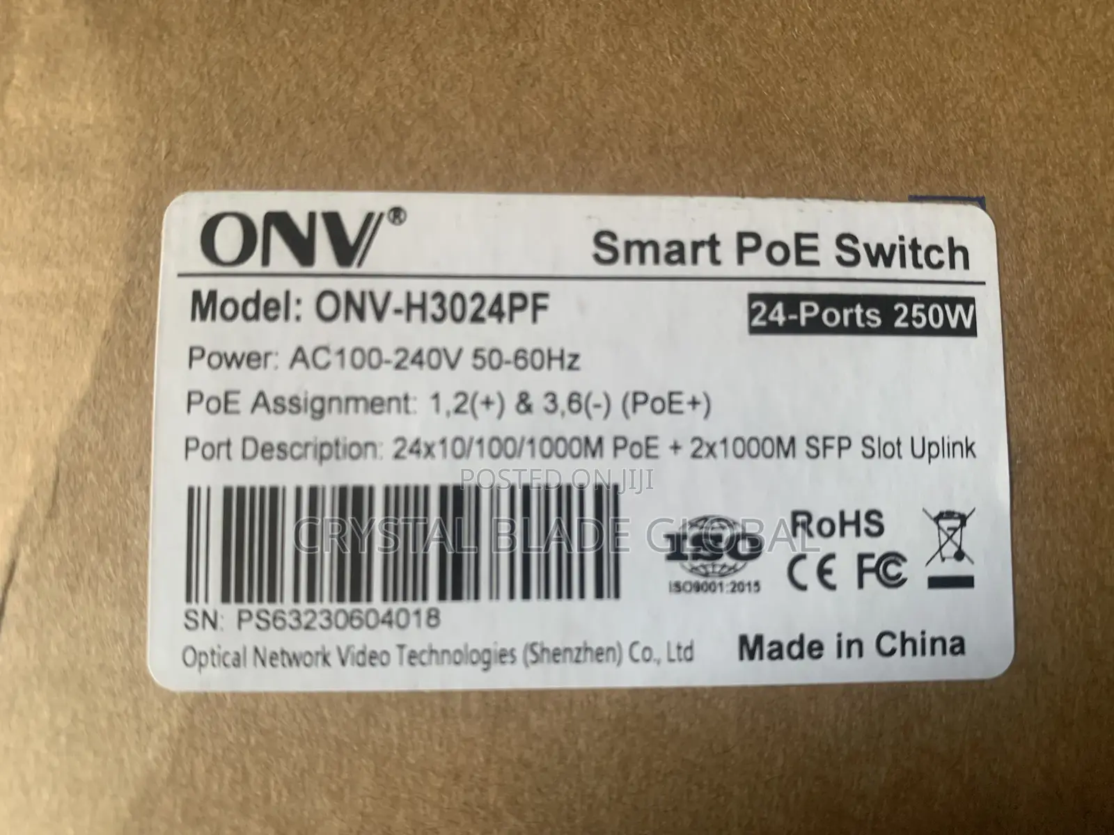 24 Port Onv Poe Switch
