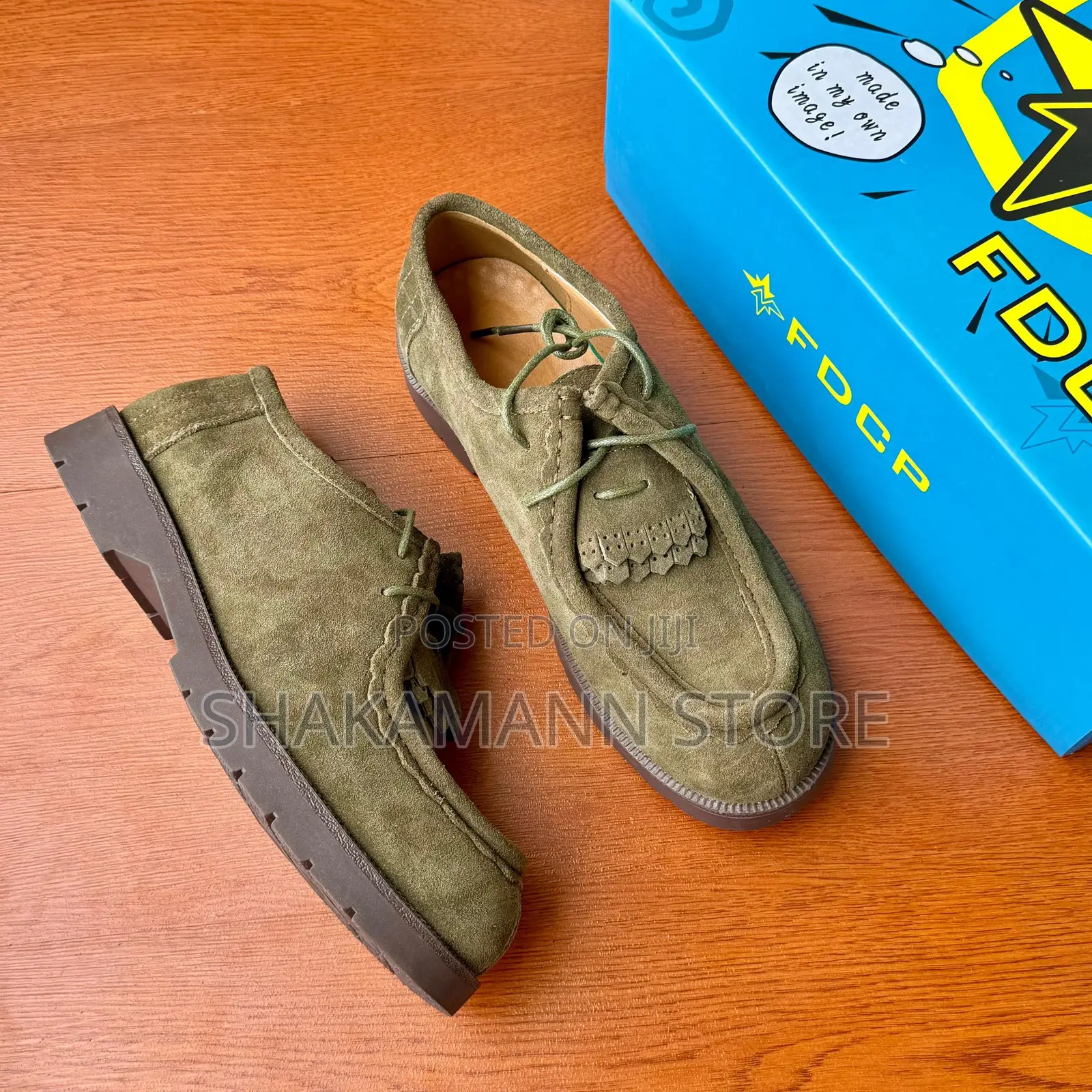 Padror Derby Workwear Khaki Suede Shoe Now Available in Store
