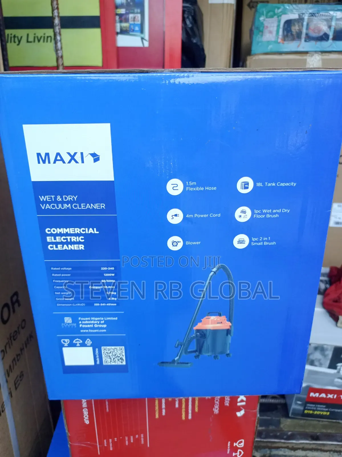 Maxi 18l Wet Dry Vacuum Cleaner | Ylw6342-18l