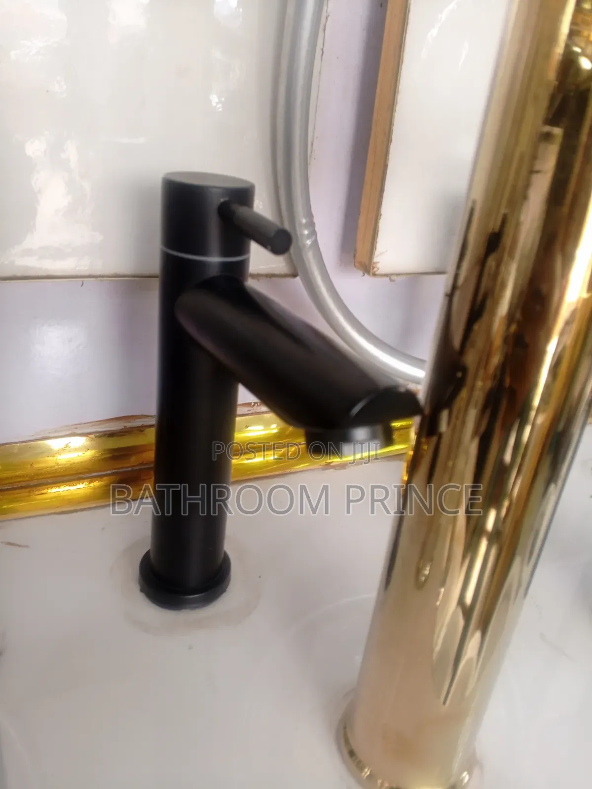 Black Single Cold Basin Tap