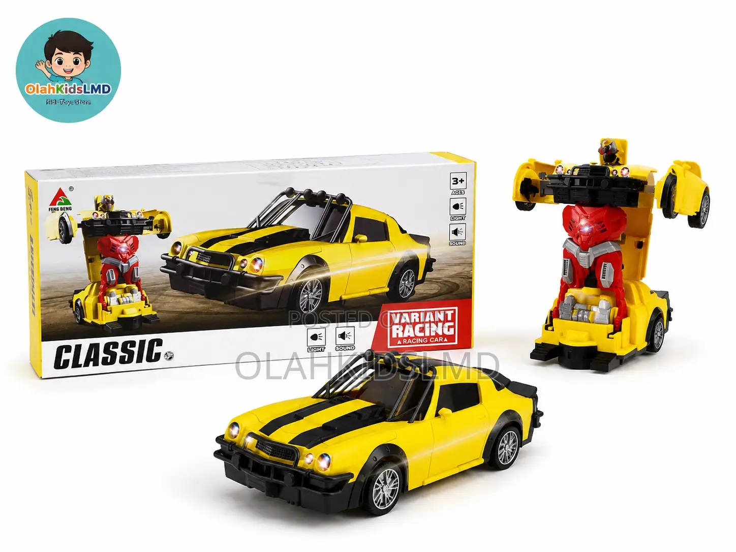 Porsche-Style Sedan Transforming Robot Toy – Classic Variant Car