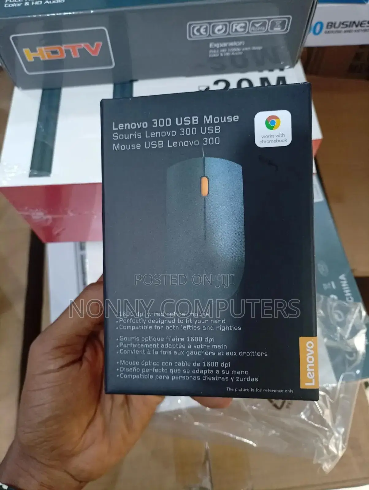 Lenovo 300 Usb Wired Mouse 1600 Dpi Gx30m39704 Black