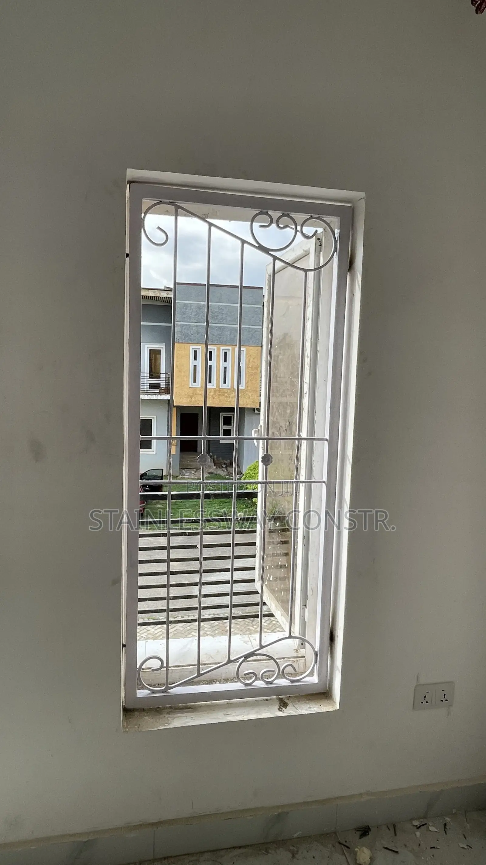 Wrought Iron Window White Burglary