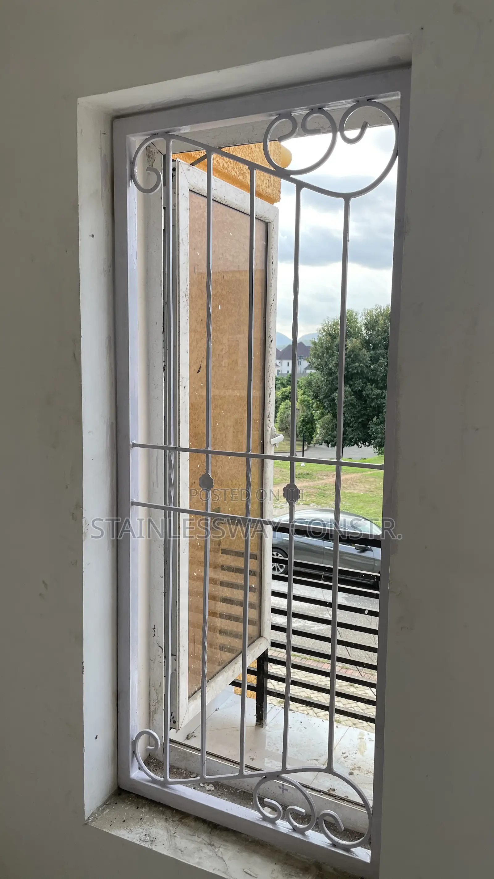 Wrought Iron Window White Burglary
