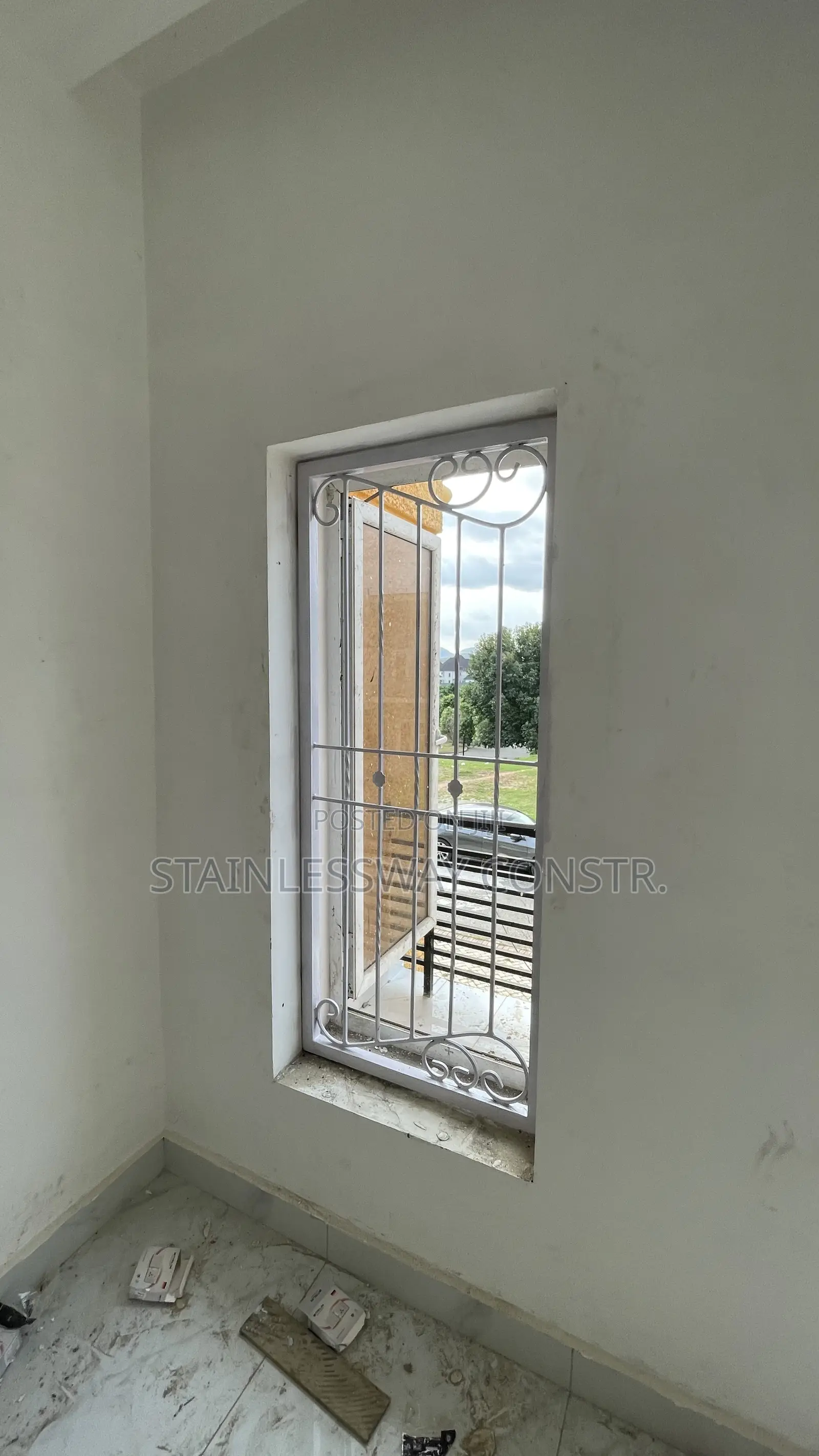 Wrought Iron Window White Burglary