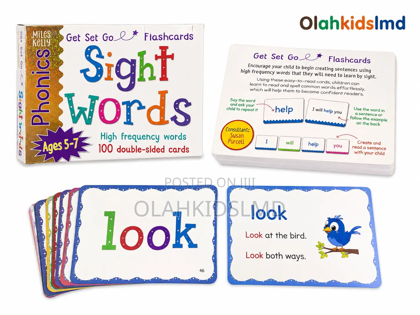 Sight Words Phonics Flashcards – 100 Double-Sided Learning Cards
