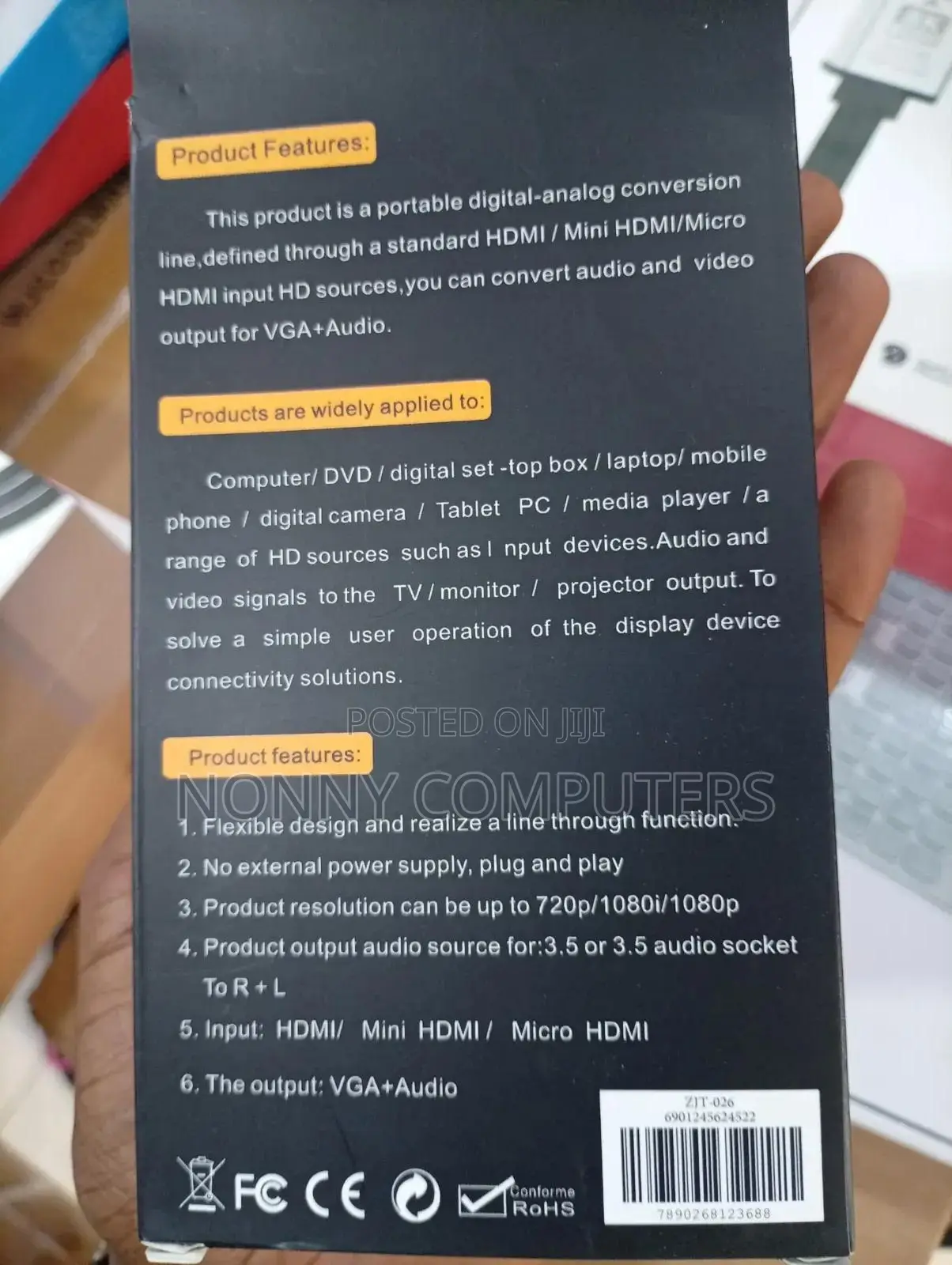 Hdmi to Vga Converter Cable With 3.5mm Audio Output