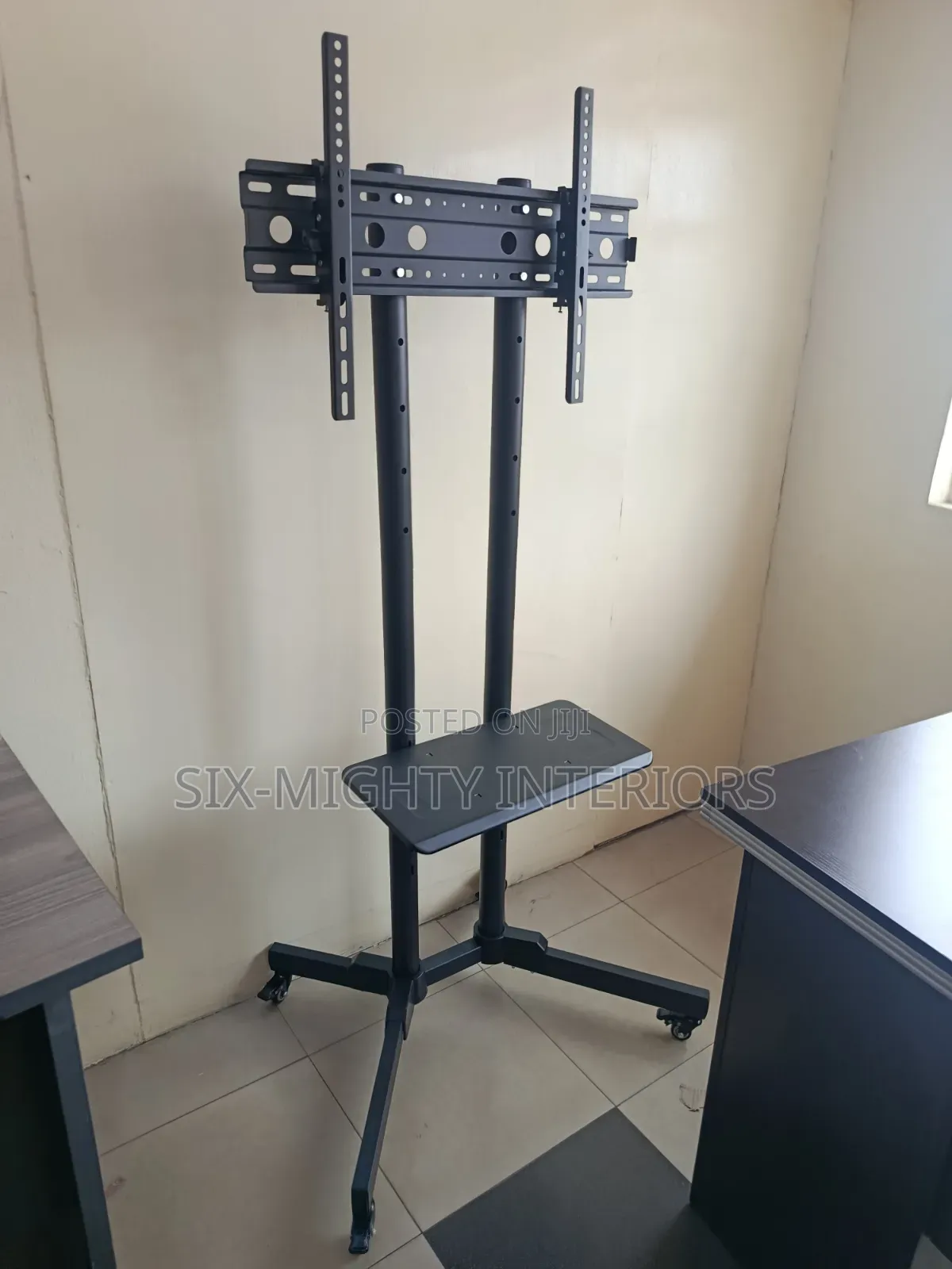 Trolley Mobile TV Stand With Mount 32" - 65" - Black