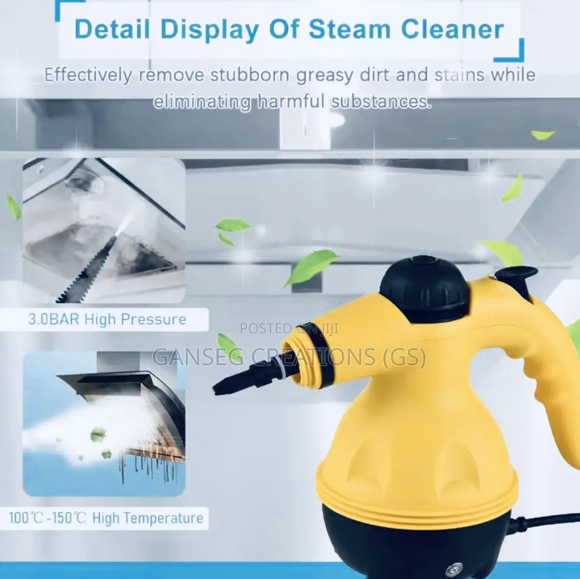 Multi-purpose Handheld Pressurized Steam Cleaner (Df-a001) – Brand New