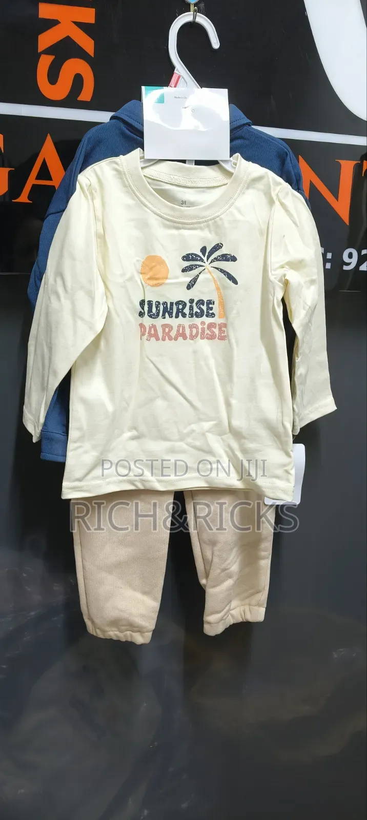 3-Piece "Sunrise Paradise" Shirt-Jacket, Tee Jogger Set