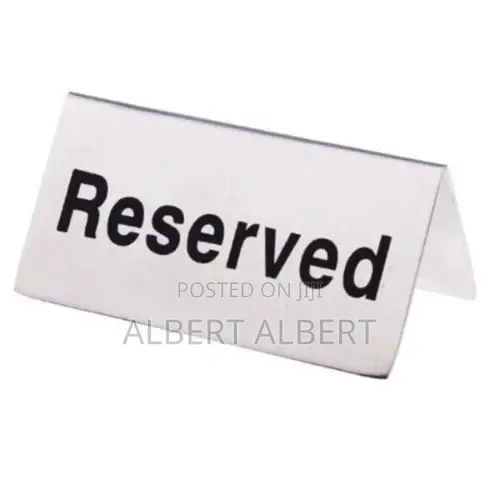 Stainless Steel Reserved Sign