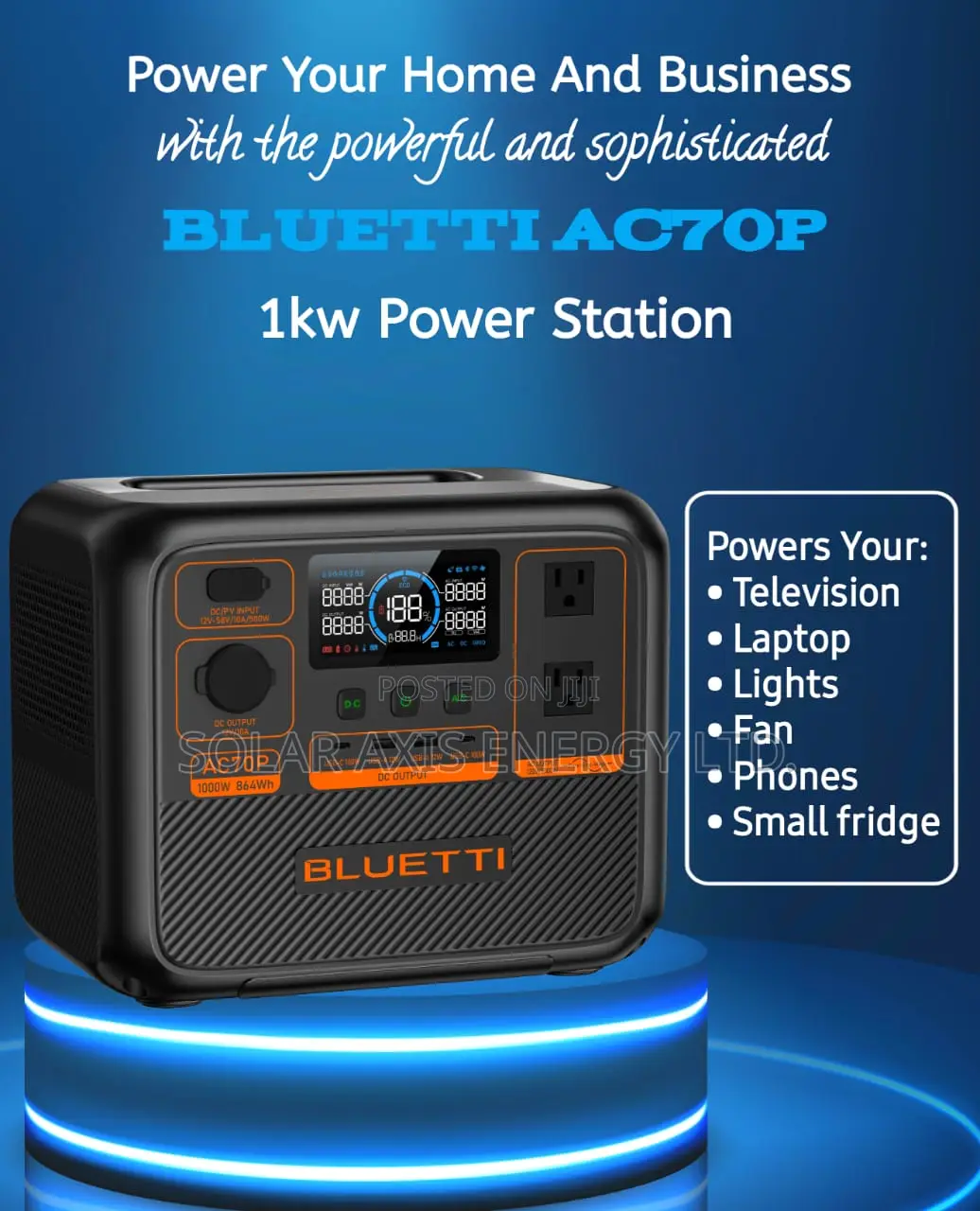 Bluetti Ac70p Portable Power Station | 1000w 864wh
