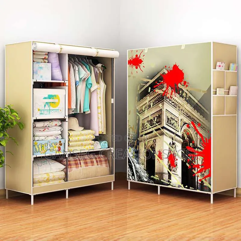 Portable Fabric Wardrobe / Clothes Closet - Purple Anime Edition New