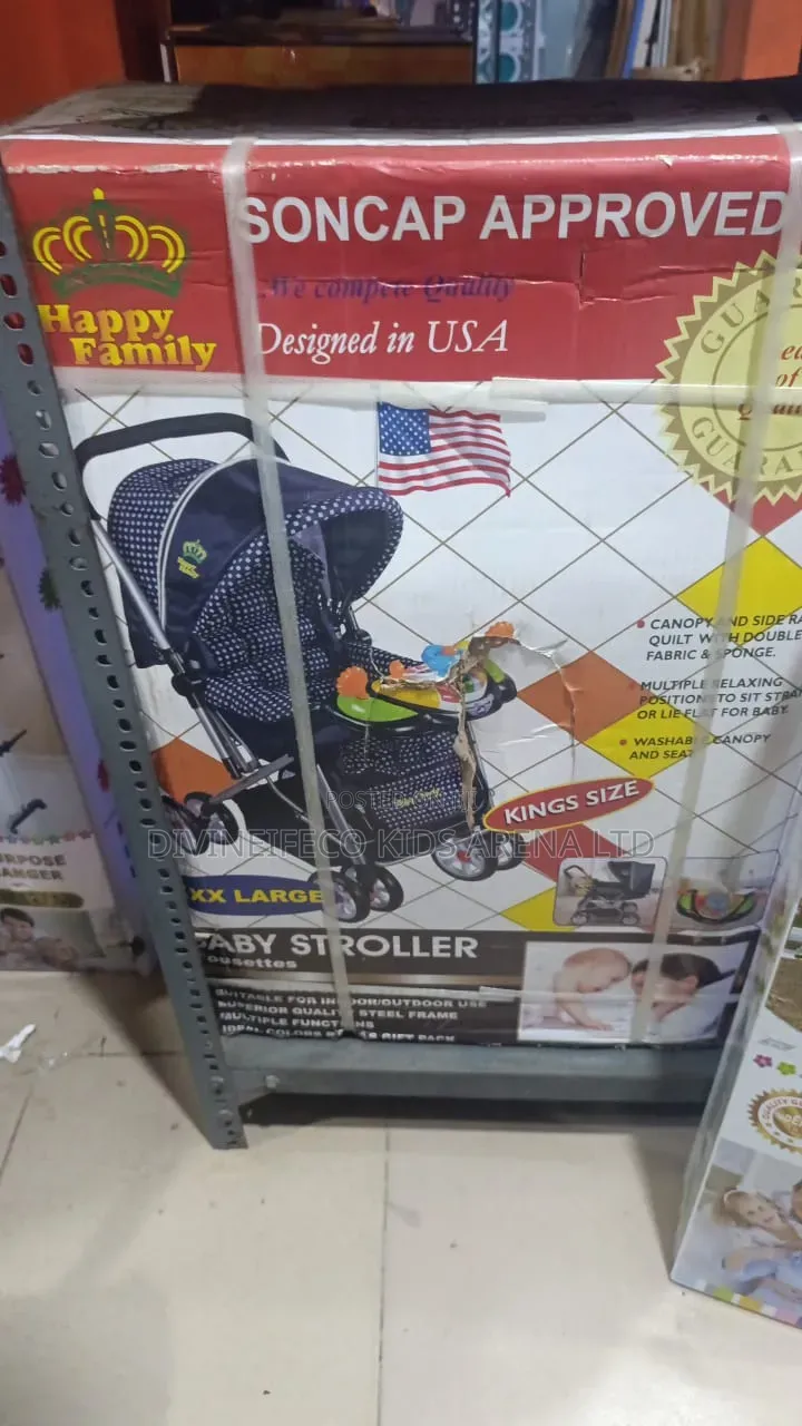 Happy Family Xx Large Baby Stroller Foldable Reversible Travel System