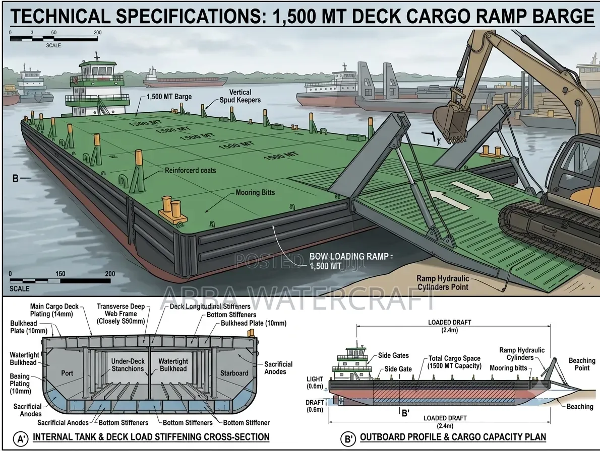 1500-Ton Barge for Sale – Ready for Immediate Acquisition