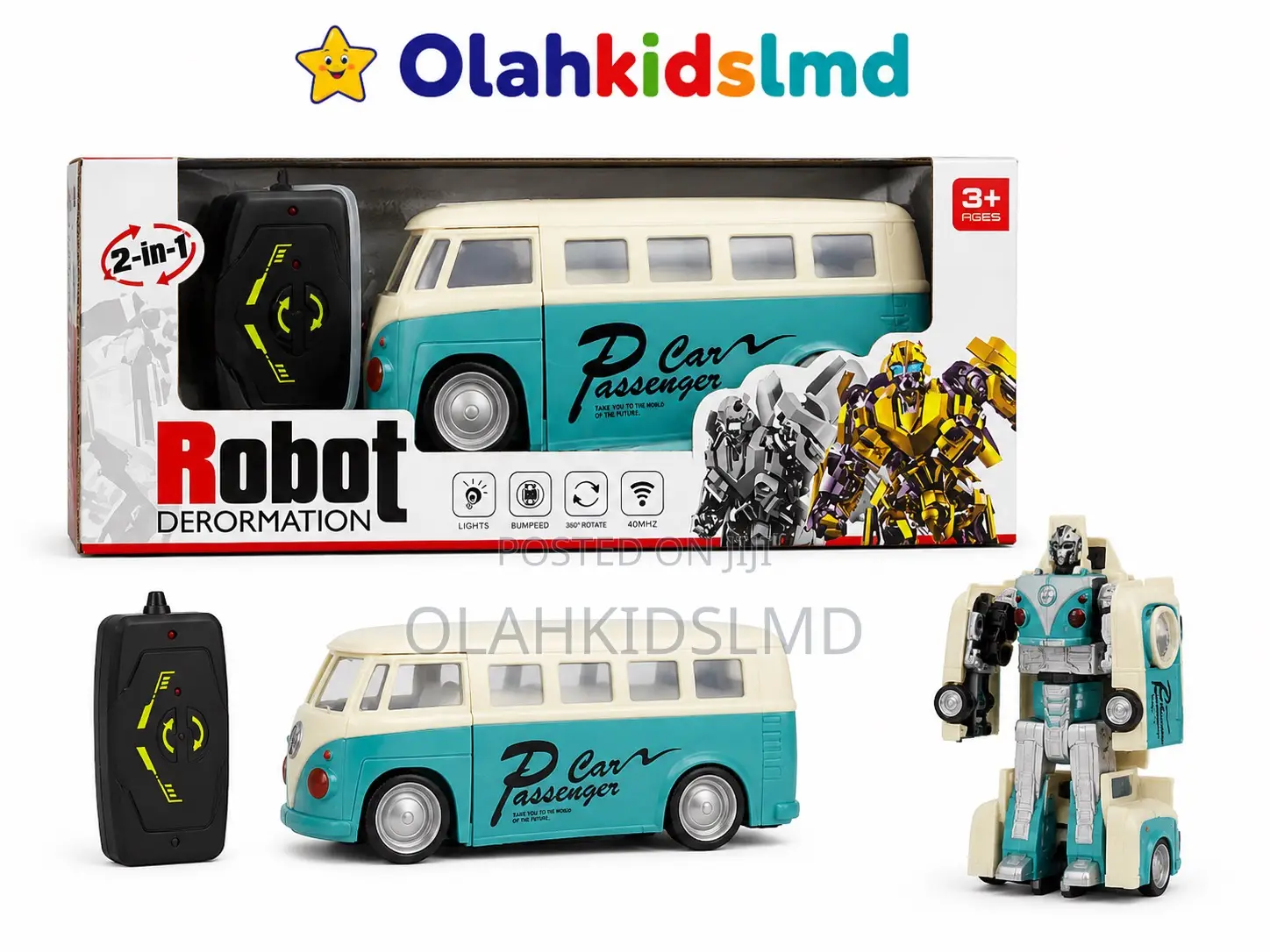 In-1 Rc Robot Deformation Bus – Remote Control Transforming Van Toy