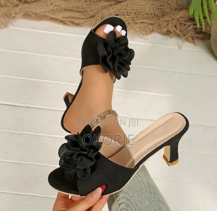 High-Heeled Sandals European and American Floral Peep Toe Stiletto