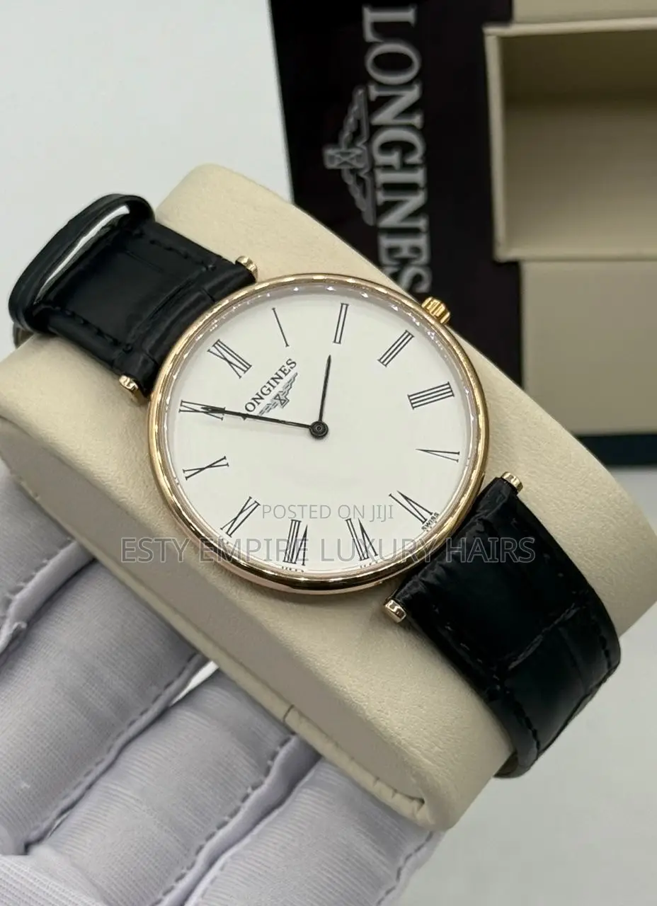 High Quality Luxury Longines Men Genuine Leather Wristwatch