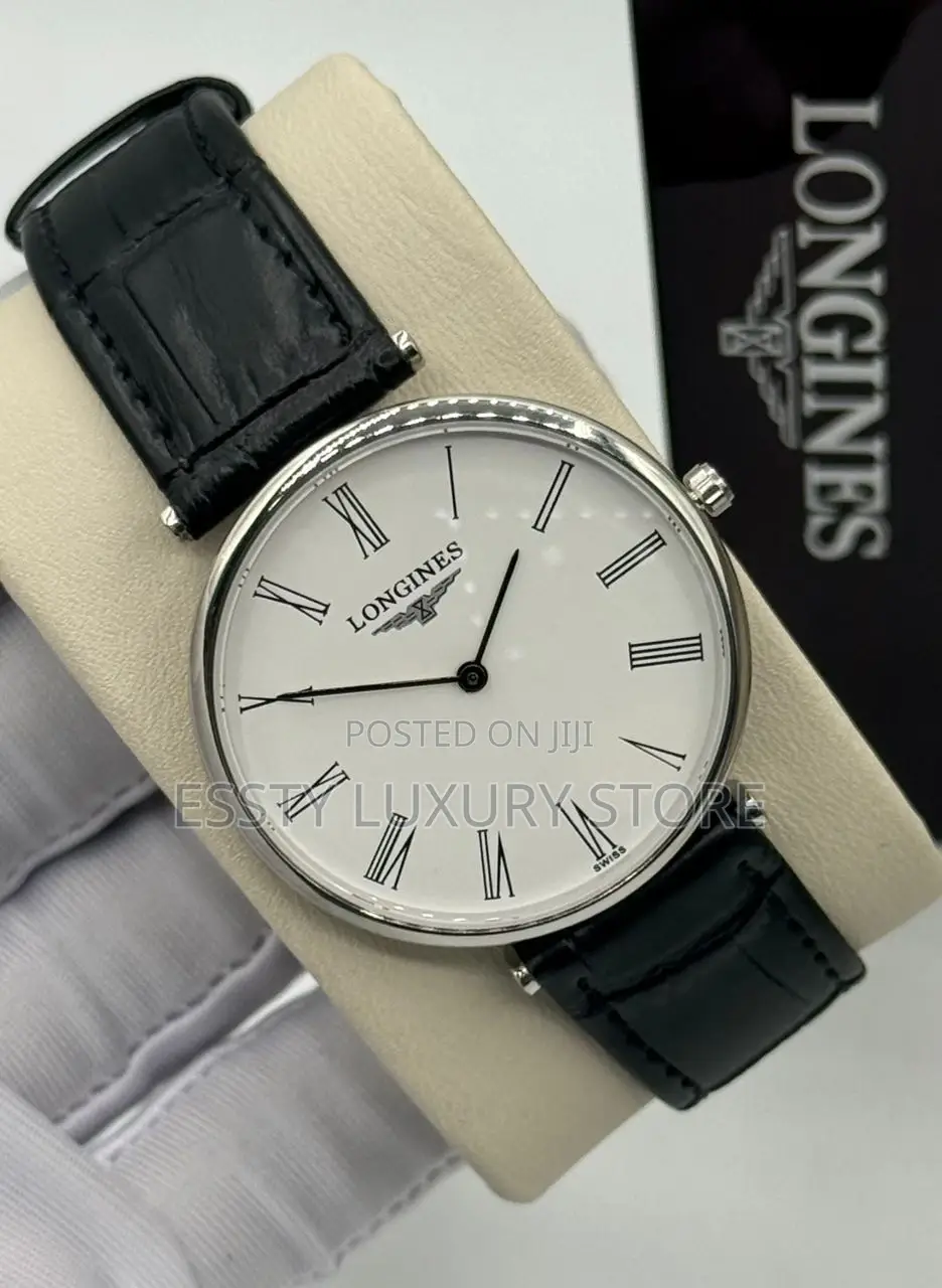 High Quality Luxury Longines Men Genuine Leather Wristwatch